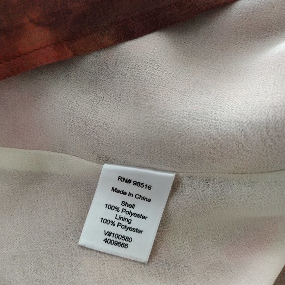 Coldwater Creek Sleeveless Watercolor Floral Front Tie Chiffon Blouse SP - Picture 9 of 10